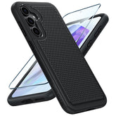 Samsung Galaxy A55 5G Phone Case: Dual Layer Heavy Duty Protective Cover Shockproof Rugged with Non-Slip Textured Back